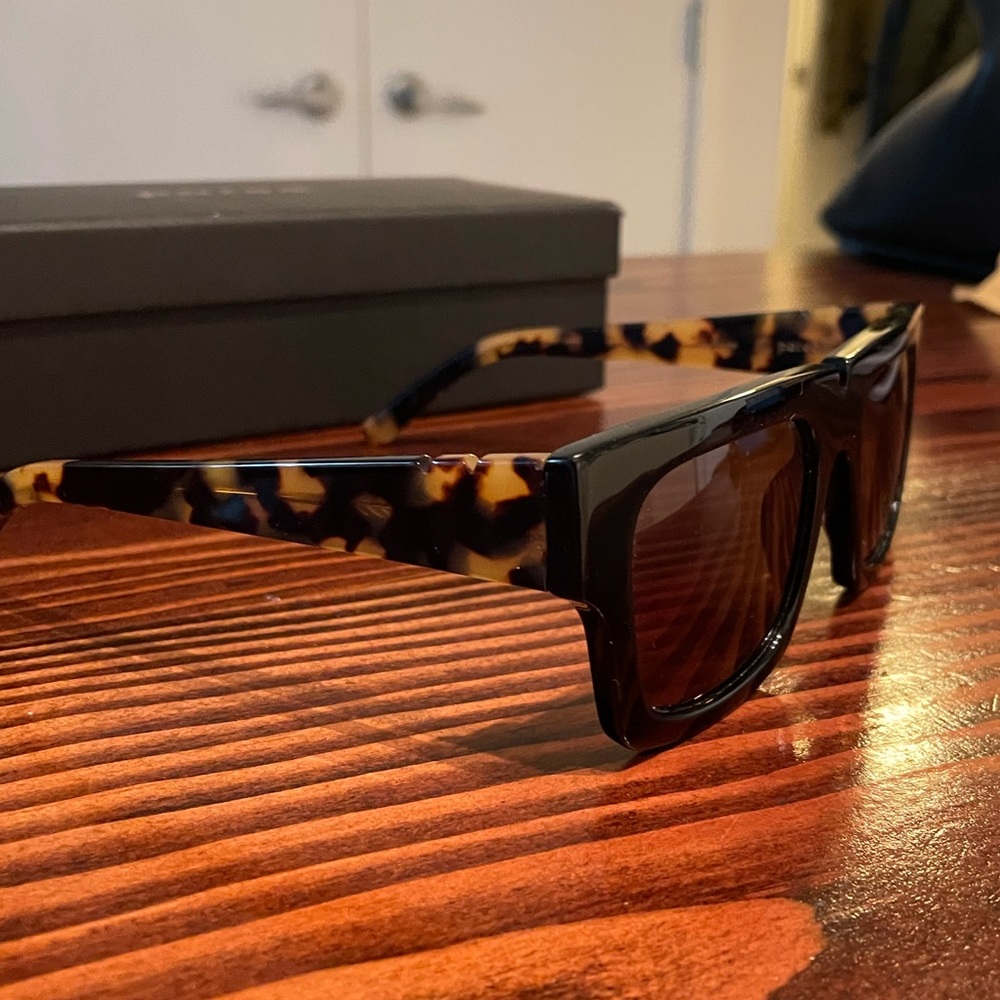 Celine look alike chunky black square sunglasses